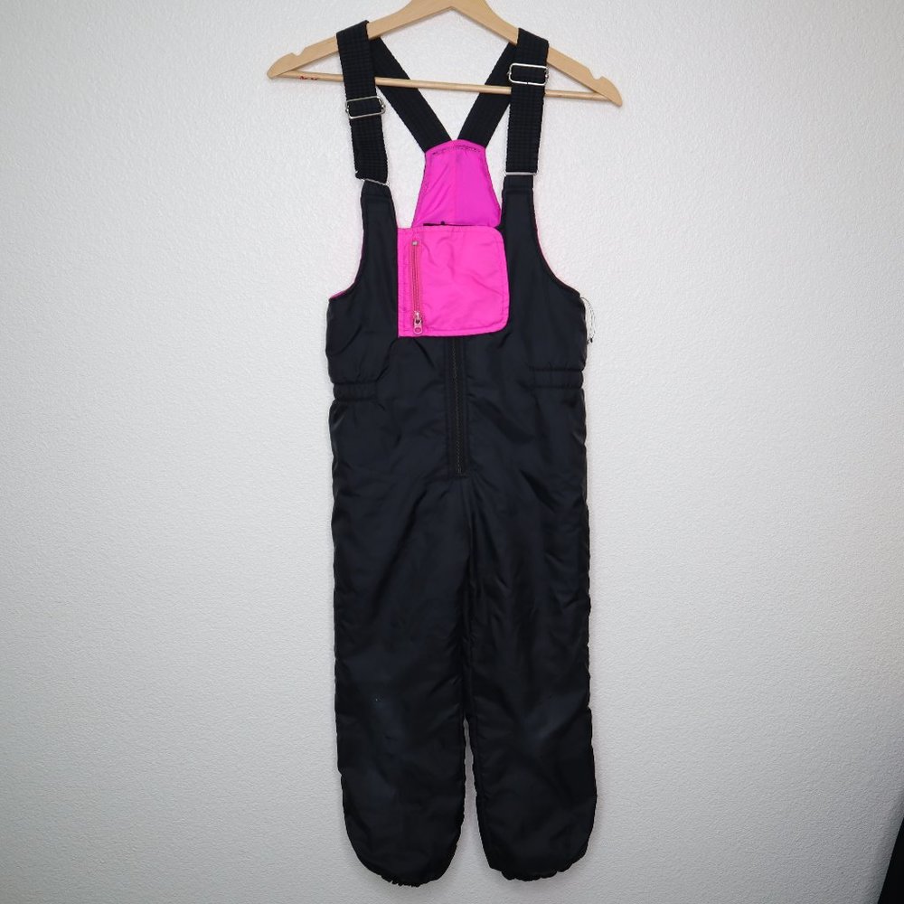 Raewiks girls snow bib youth large black pre-owned